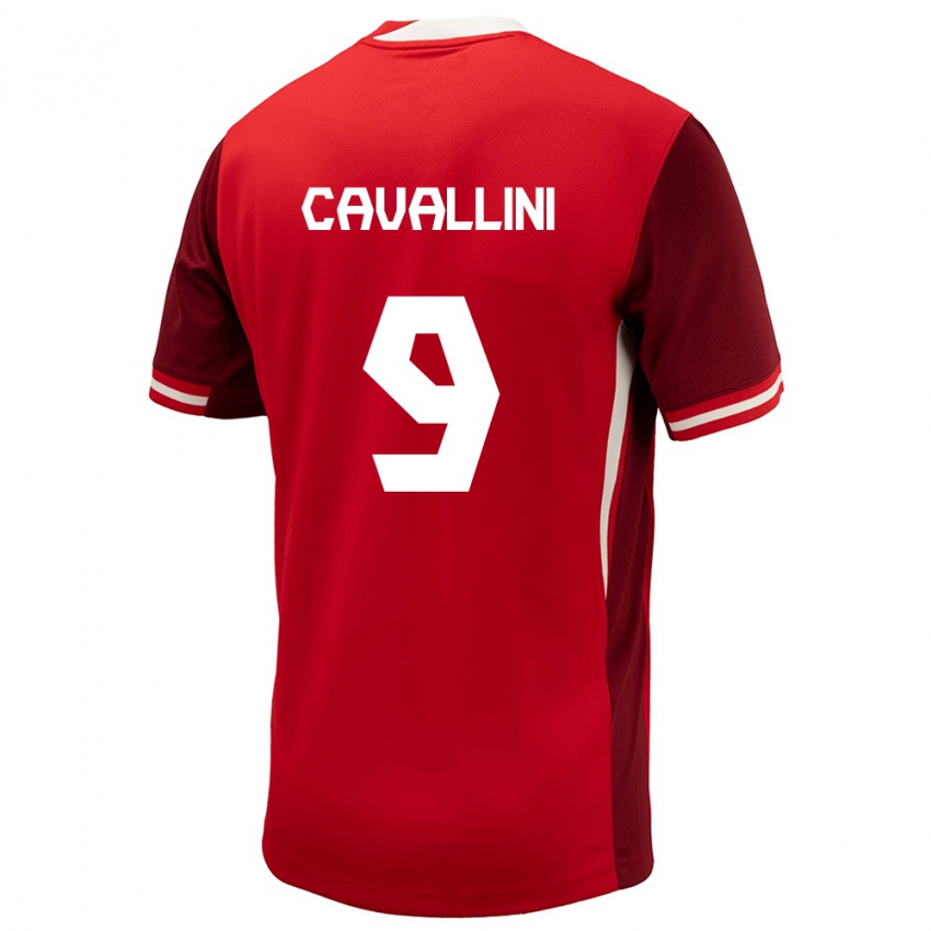Mænd Canada Lucas Cavallini #9 Rød Hjemmebane Spillertrøjer 24-26 Trøje T-Shirt
