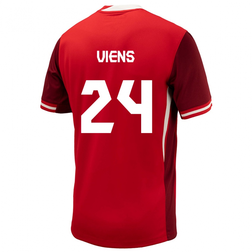 Mænd Canada Evelyne Viens #24 Rød Hjemmebane Spillertrøjer 24-26 Trøje T-Shirt