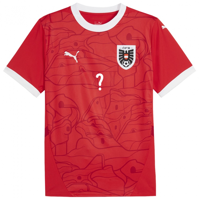 Mænd Østrig Paul Piffer #0 Rød Hjemmebane Spillertrøjer 24-26 Trøje T-Shirt