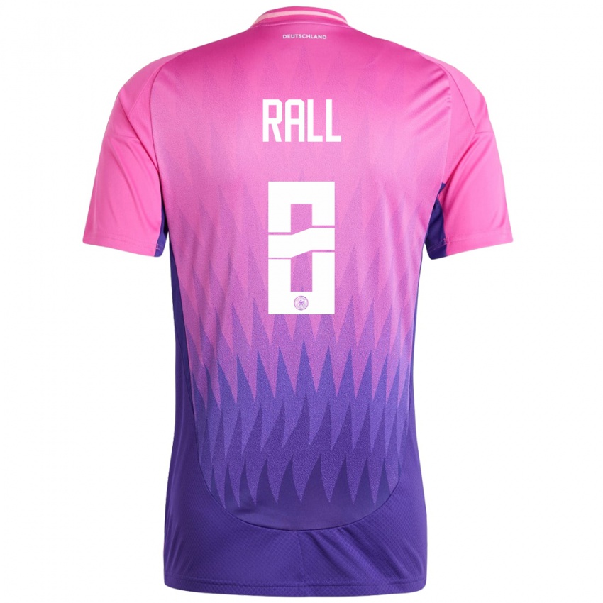 Mænd Tyskland Maximiliane Rall #8 Pink Lilla Udebane Spillertrøjer 24-26 Trøje T-Shirt