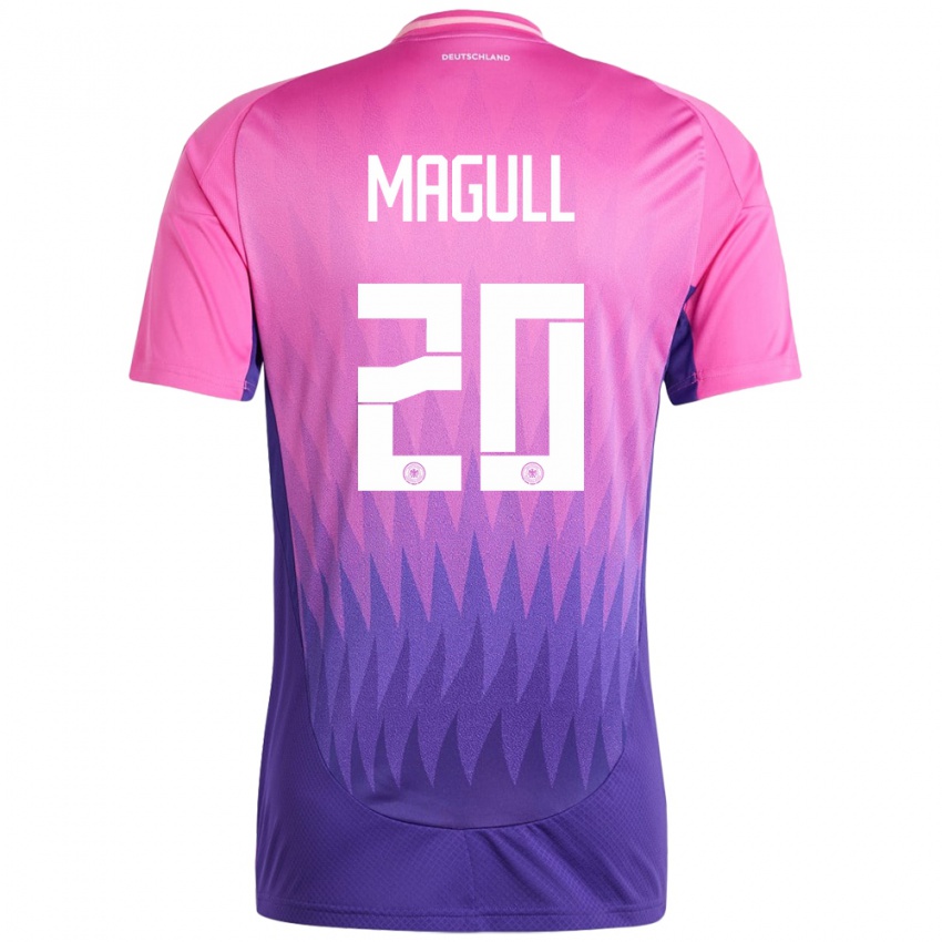 Mænd Tyskland Lina Magull #20 Pink Lilla Udebane Spillertrøjer 24-26 Trøje T-Shirt