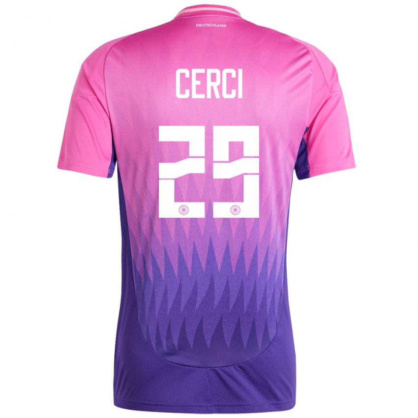 Mænd Tyskland Selina Cerci #29 Pink Lilla Udebane Spillertrøjer 24-26 Trøje T-Shirt