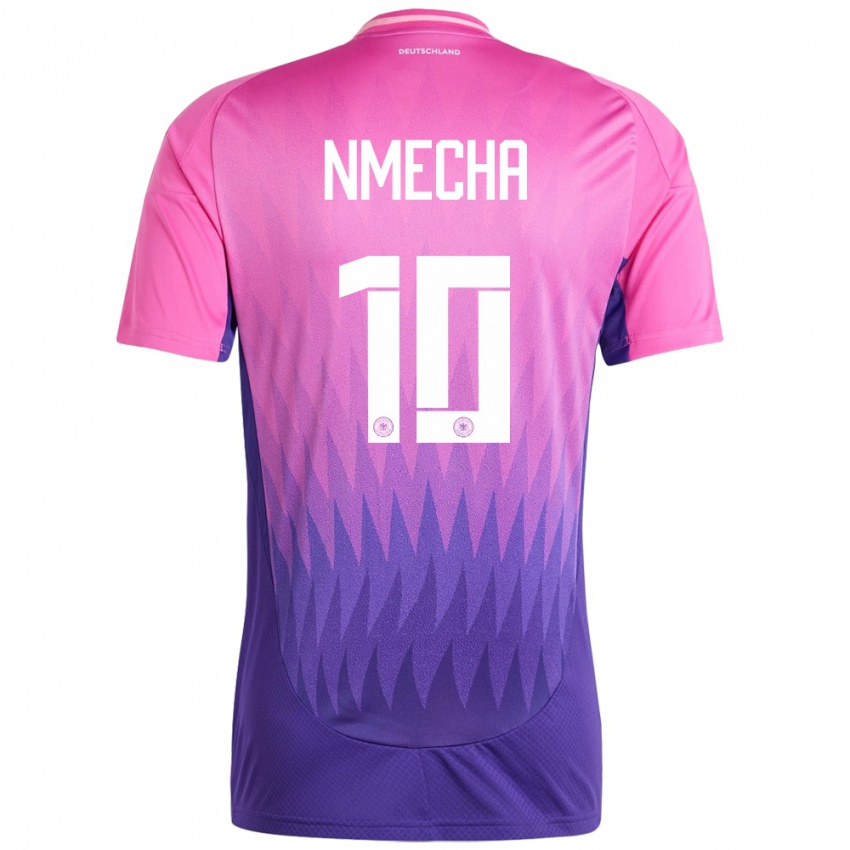 Mænd Tyskland Felix Nmecha #10 Pink Lilla Udebane Spillertrøjer 24-26 Trøje T-Shirt