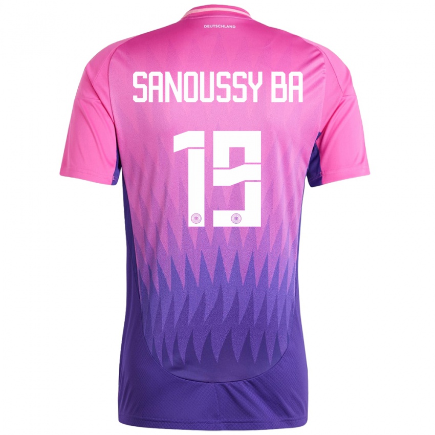 Mænd Tyskland Sanoussy Ba #19 Pink Lilla Udebane Spillertrøjer 24-26 Trøje T-Shirt