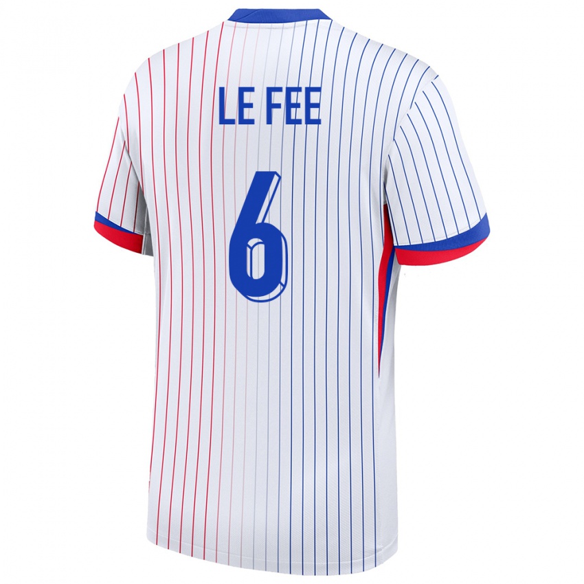 Mænd Frankrig Enzo Le Fee #6 Hvid Udebane Spillertrøjer 24-26 Trøje T-Shirt