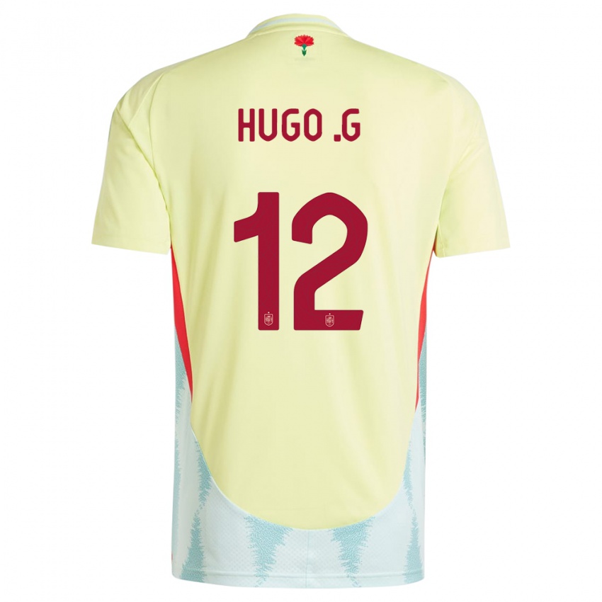 Mænd Spanien Hugo Guillamon #12 Gul Udebane Spillertrøjer 24-26 Trøje T-Shirt
