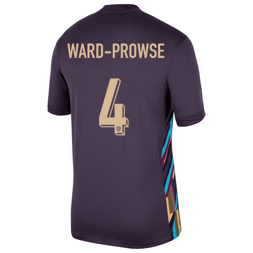 Mænd England James Ward-Prowse #4 Mørk Rosin Udebane Spillertrøjer 24-26 Trøje T-Shirt