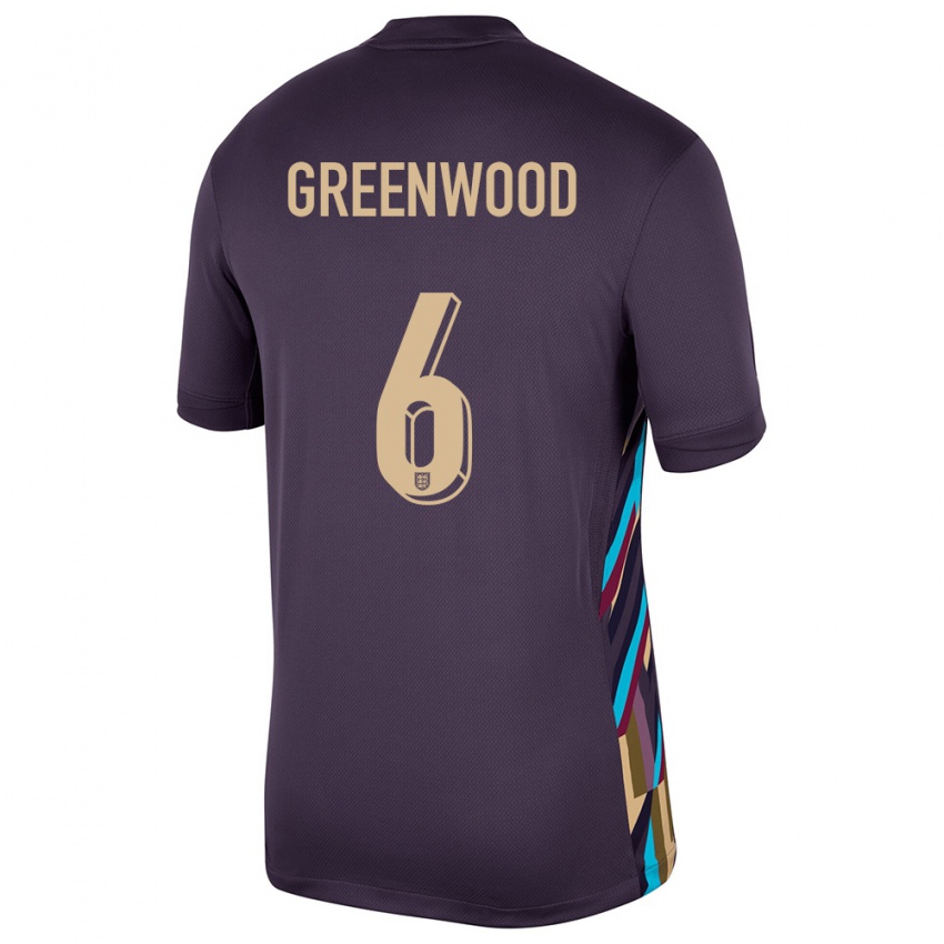 Mænd England Alex Greenwood #6 Mørk Rosin Udebane Spillertrøjer 24-26 Trøje T-Shirt