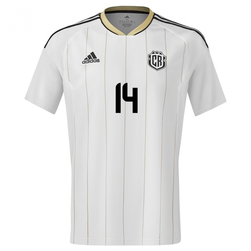 Mænd Costa Rica Orlando Galo #14 Hvid Udebane Spillertrøjer 24-26 Trøje T-Shirt