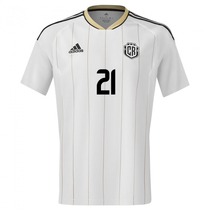 Mænd Costa Rica Carlos Mora #21 Hvid Udebane Spillertrøjer 24-26 Trøje T-Shirt