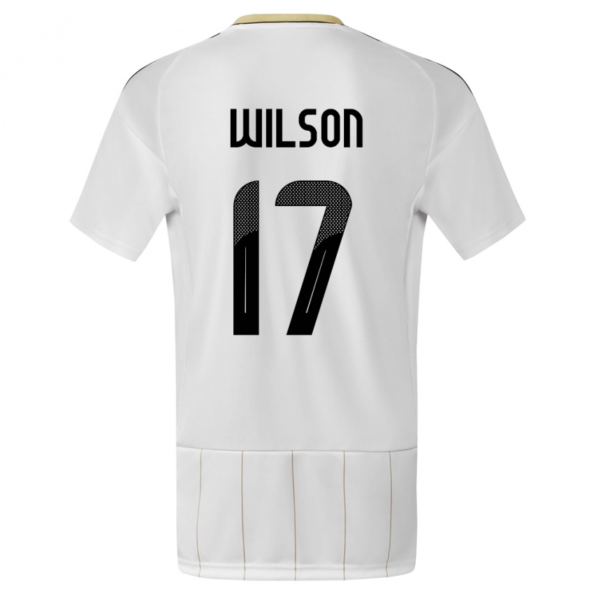 Mænd Costa Rica Roan Wilson #17 Hvid Udebane Spillertrøjer 24-26 Trøje T-Shirt