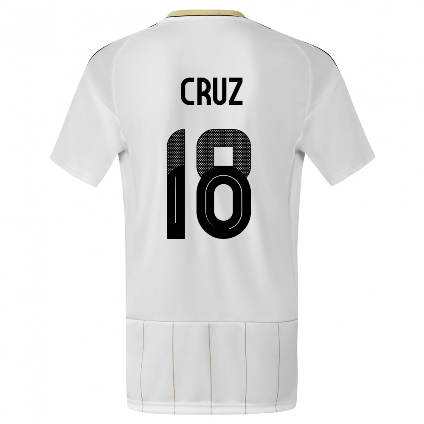 Mænd Costa Rica Aaron Cruz #18 Hvid Udebane Spillertrøjer 24-26 Trøje T-Shirt