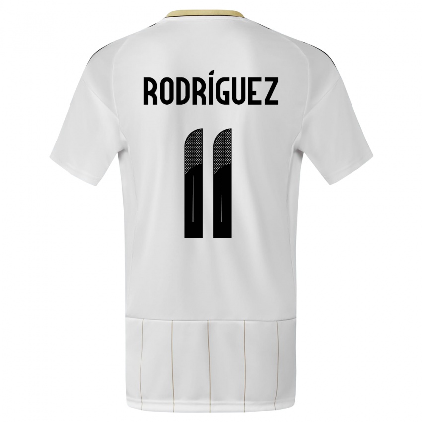 Mænd Costa Rica Raquel Rodriguez #11 Hvid Udebane Spillertrøjer 24-26 Trøje T-Shirt