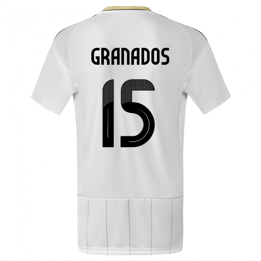 Mænd Costa Rica Cristin Granados #15 Hvid Udebane Spillertrøjer 24-26 Trøje T-Shirt