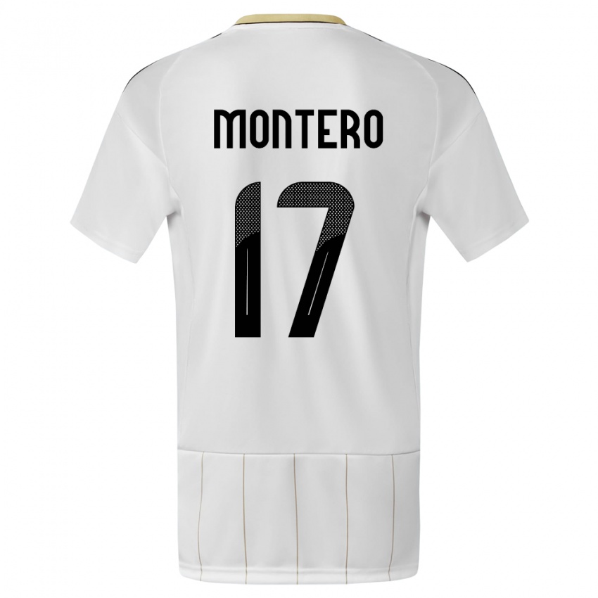 Mænd Costa Rica Michelle Montero #17 Hvid Udebane Spillertrøjer 24-26 Trøje T-Shirt