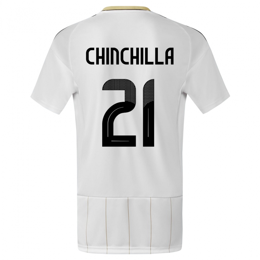 Mænd Costa Rica Viviana Chinchilla #21 Hvid Udebane Spillertrøjer 24-26 Trøje T-Shirt