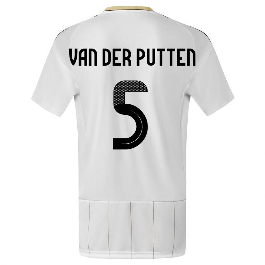 Mænd Costa Rica Santiago Van Der Putten #5 Hvid Udebane Spillertrøjer 24-26 Trøje T-Shirt