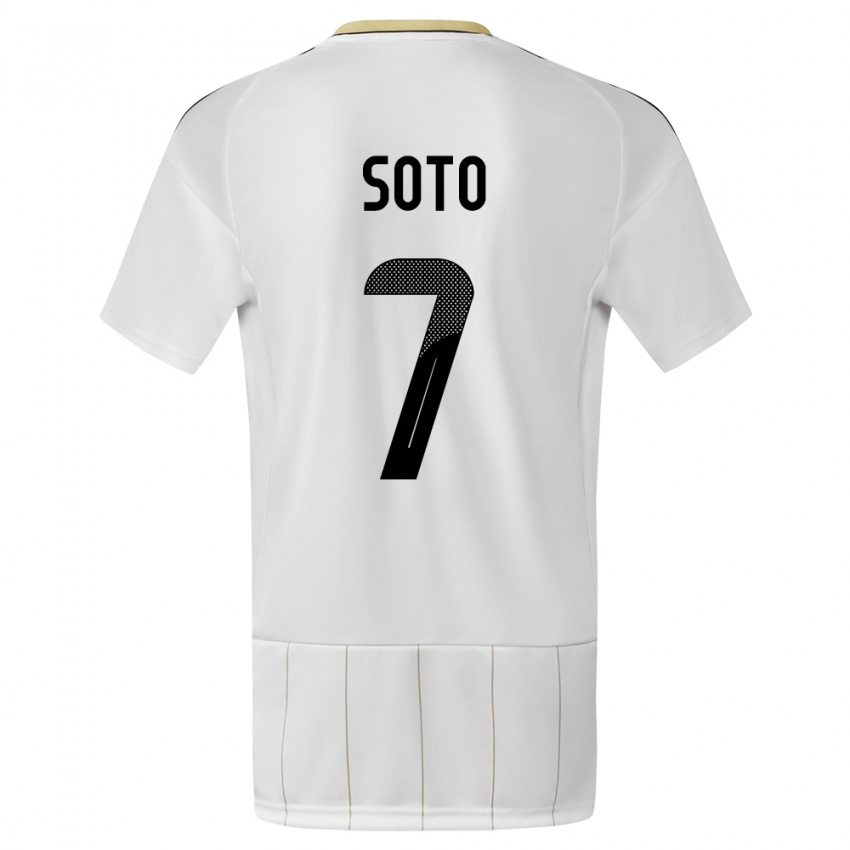 Mænd Costa Rica Andrey Soto #7 Hvid Udebane Spillertrøjer 24-26 Trøje T-Shirt