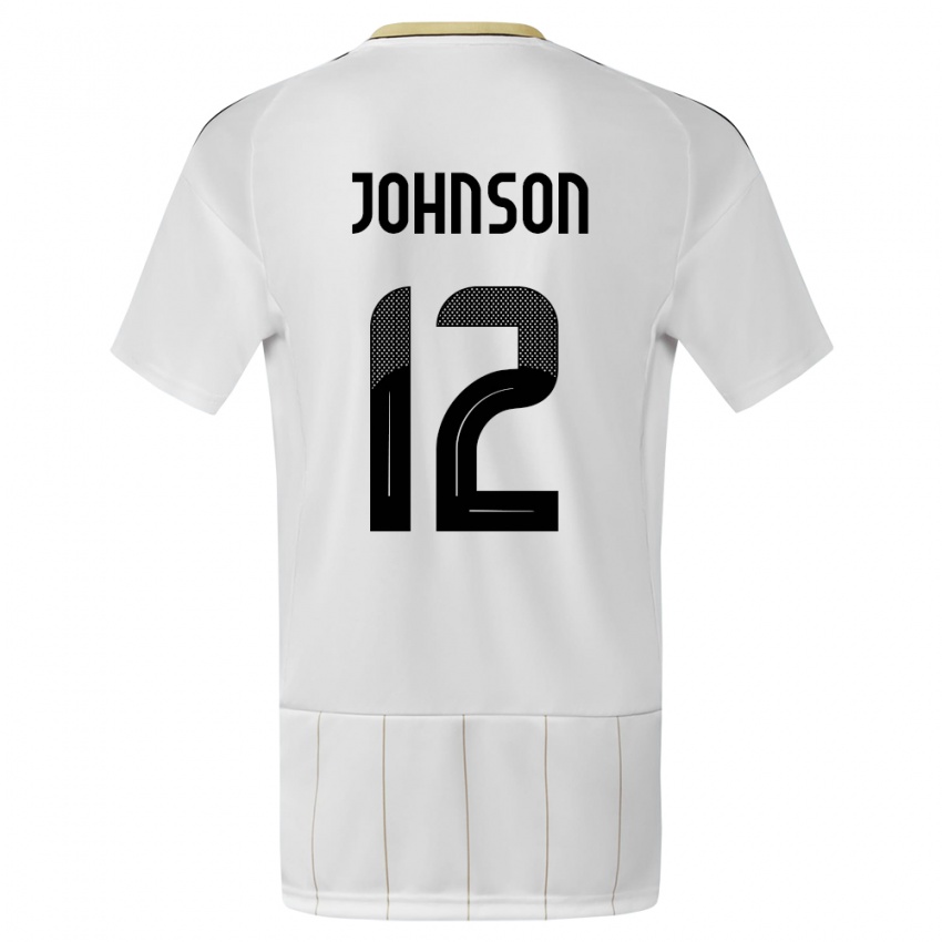 Mænd Costa Rica Shawn Johnson #12 Hvid Udebane Spillertrøjer 24-26 Trøje T-Shirt