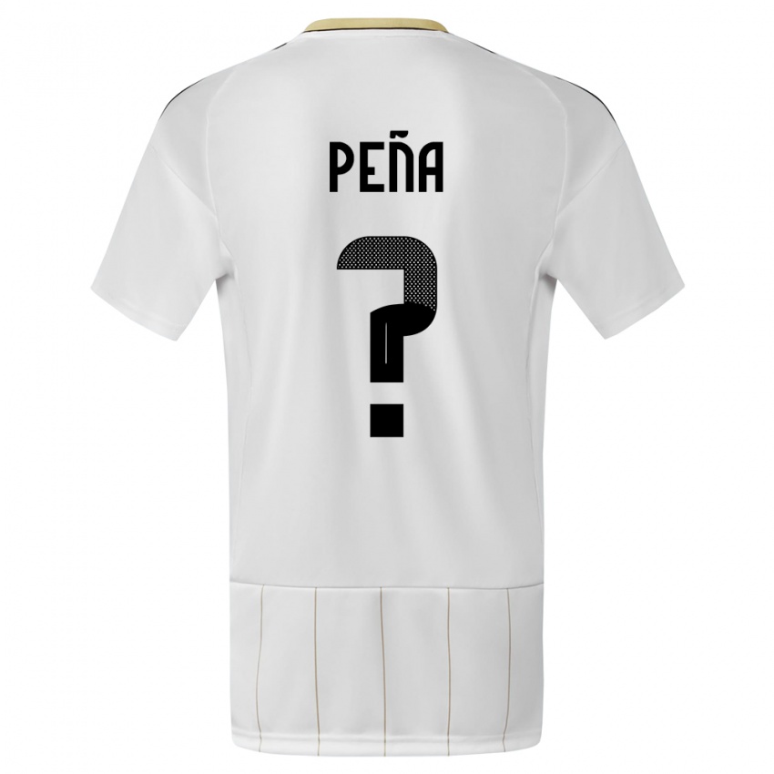Mænd Costa Rica Randy Pena #0 Hvid Udebane Spillertrøjer 24-26 Trøje T-Shirt