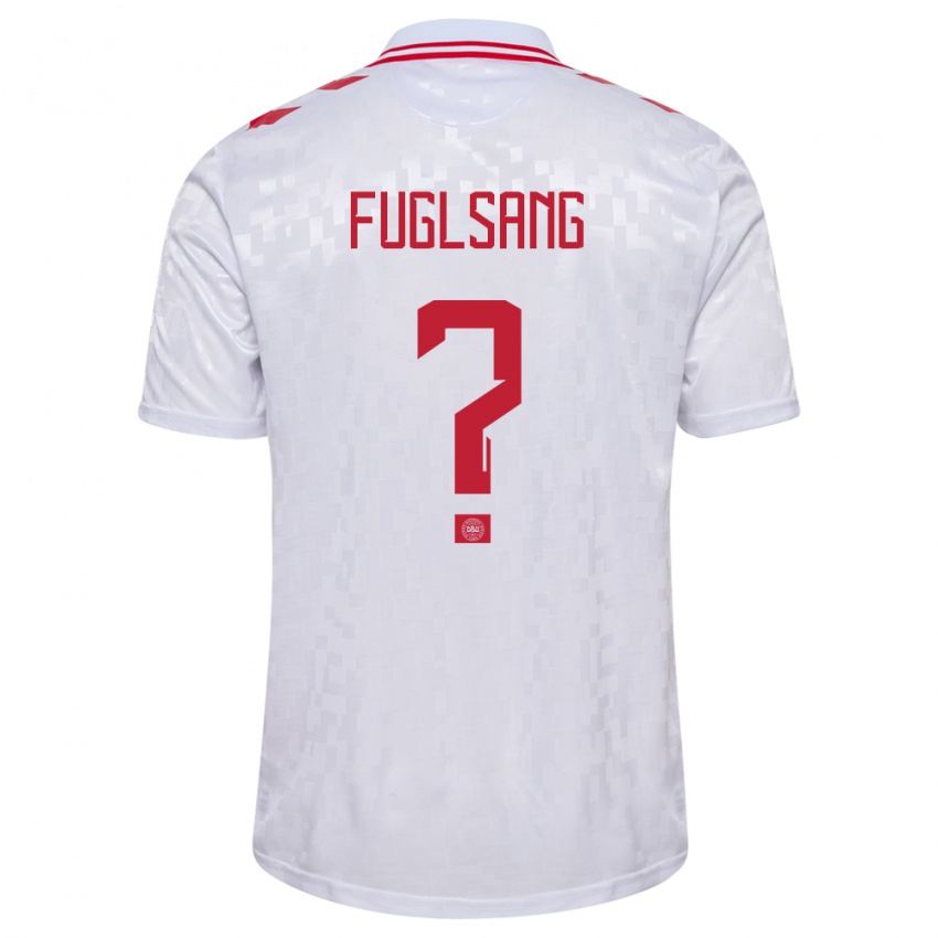 Mænd Danmark Adam Fuglsang #0 Hvid Udebane Spillertrøjer 24-26 Trøje T-Shirt