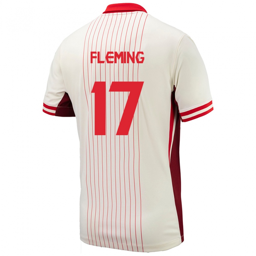 Mænd Canada Jessie Fleming #17 Hvid Udebane Spillertrøjer 24-26 Trøje T-Shirt