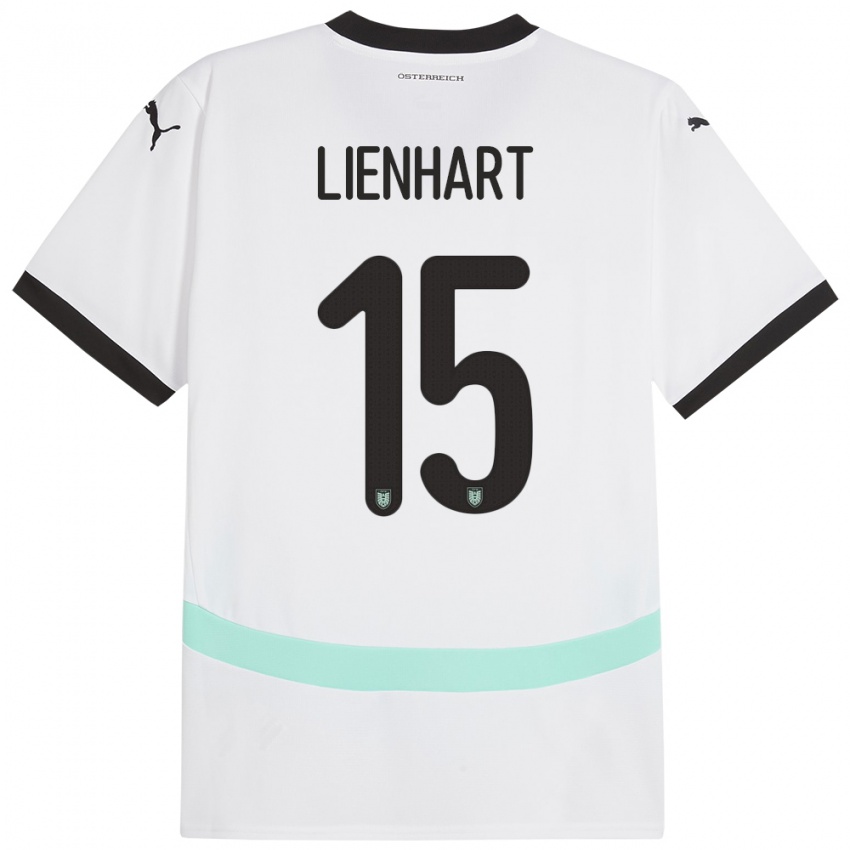 Mænd Østrig Philipp Lienhart #15 Hvid Udebane Spillertrøjer 24-26 Trøje T-Shirt
