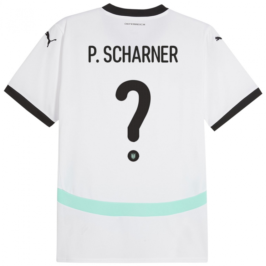 Mænd Østrig Paul Scharner #0 Hvid Udebane Spillertrøjer 24-26 Trøje T-Shirt