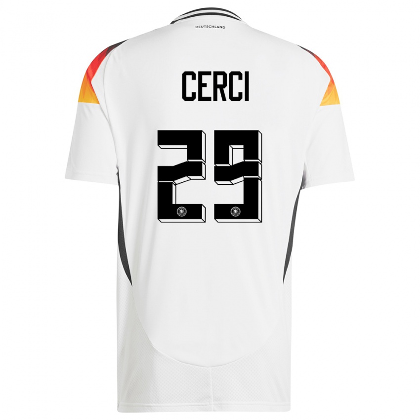 Kvinder Tyskland Selina Cerci #29 Hvid Hjemmebane Spillertrøjer 24-26 Trøje T-Shirt