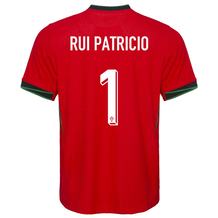 Kvinder Portugal Rui Patricio #1 Rød Hjemmebane Spillertrøjer 24-26 Trøje T-Shirt