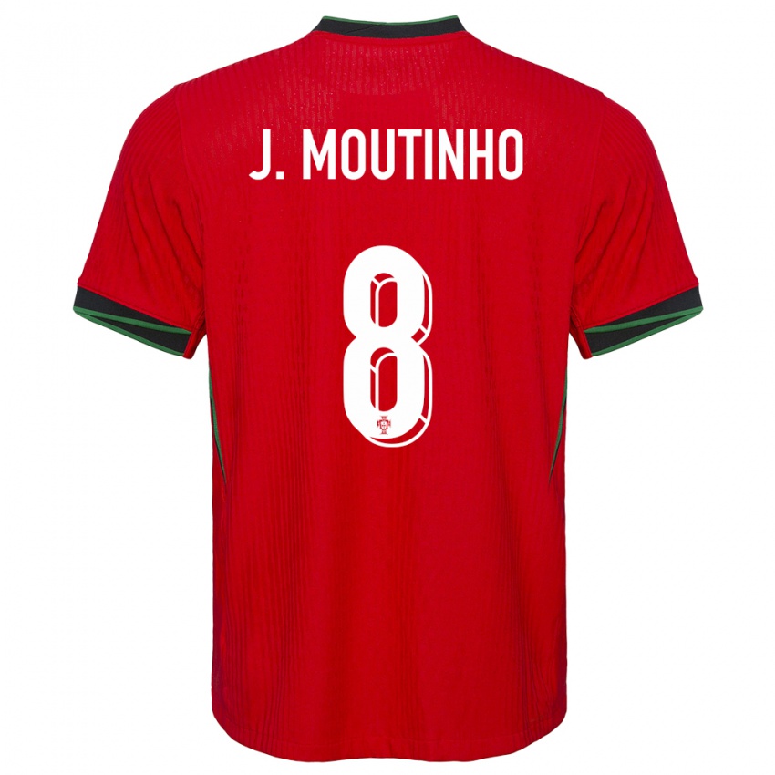 Kvinder Portugal Joao Moutinho #8 Rød Hjemmebane Spillertrøjer 24-26 Trøje T-Shirt