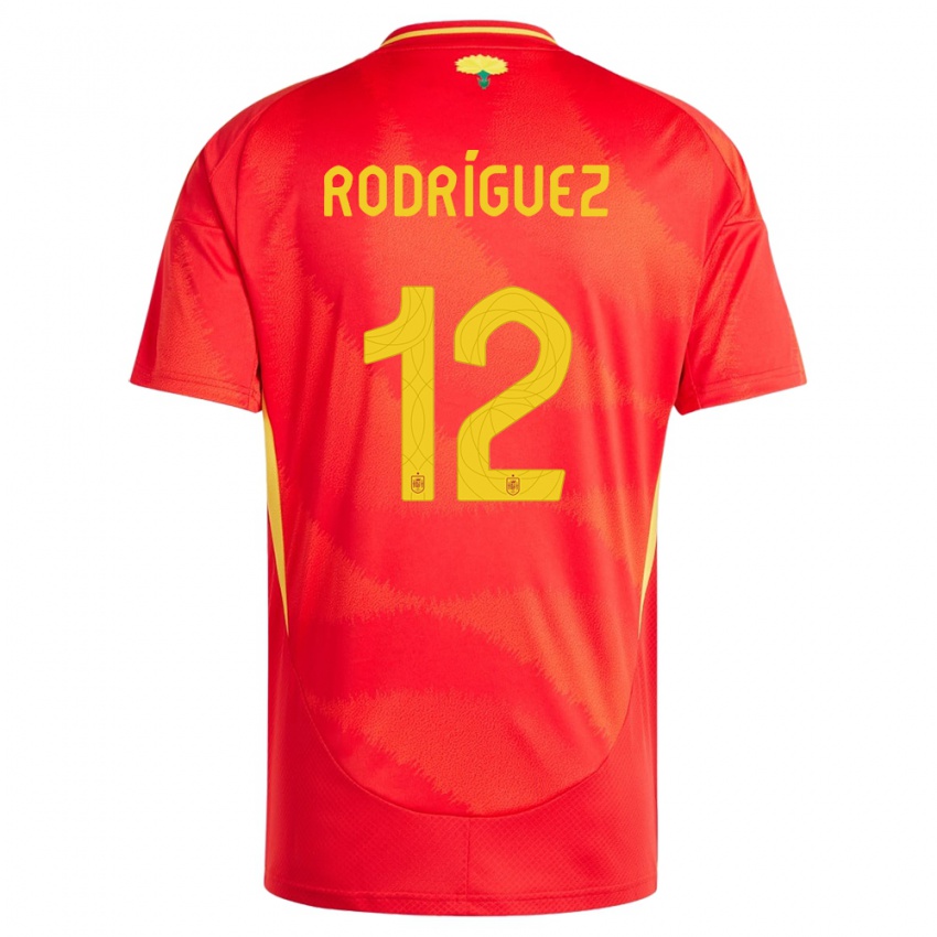 Kvinder Spanien Lucia Rodriguez #12 Rød Hjemmebane Spillertrøjer 24-26 Trøje T-Shirt