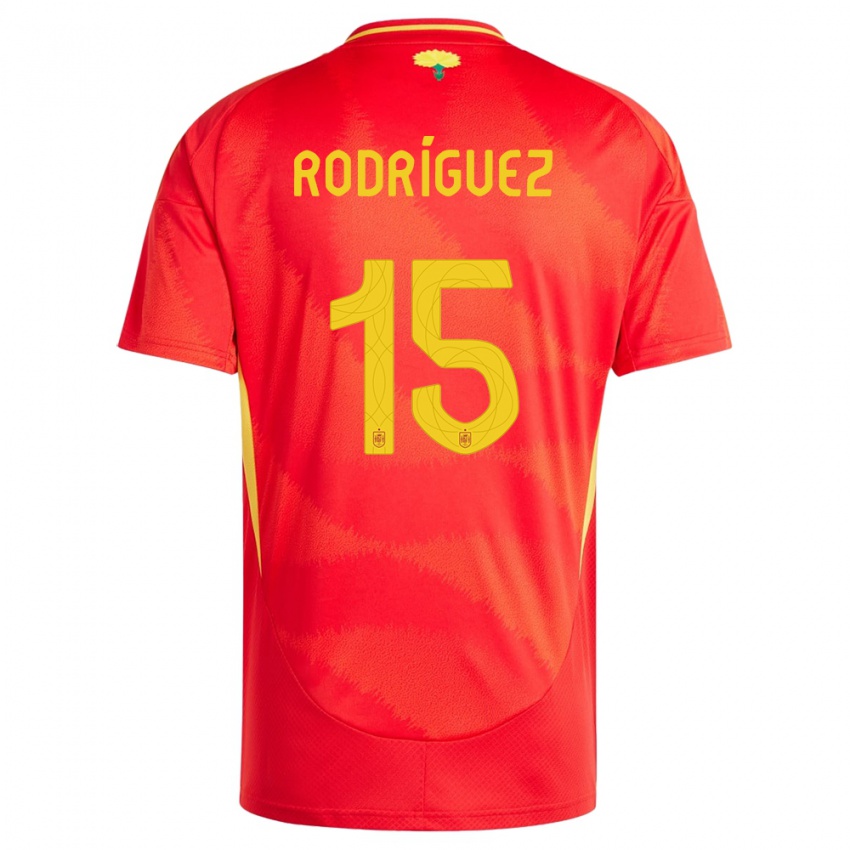 Kvinder Spanien Dani Rodriguez #15 Rød Hjemmebane Spillertrøjer 24-26 Trøje T-Shirt