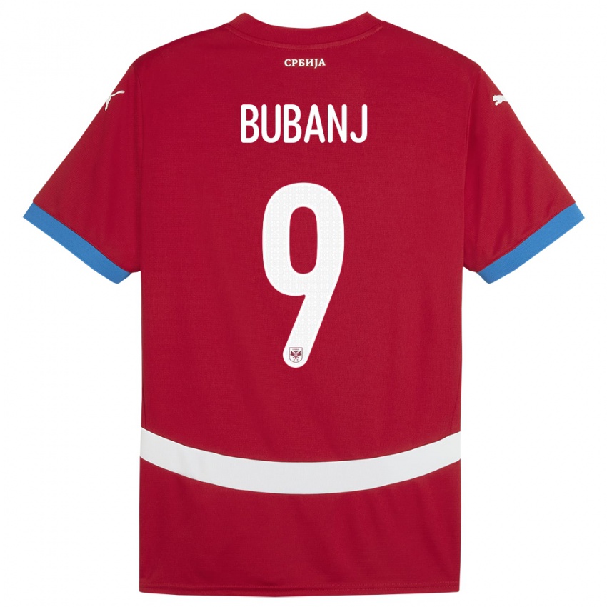 Kvinder Serbien Mateja Bubanj #9 Rød Hjemmebane Spillertrøjer 24-26 Trøje T-Shirt