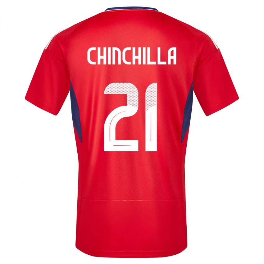 Kvinder Costa Rica Viviana Chinchilla #21 Rød Hjemmebane Spillertrøjer 24-26 Trøje T-Shirt