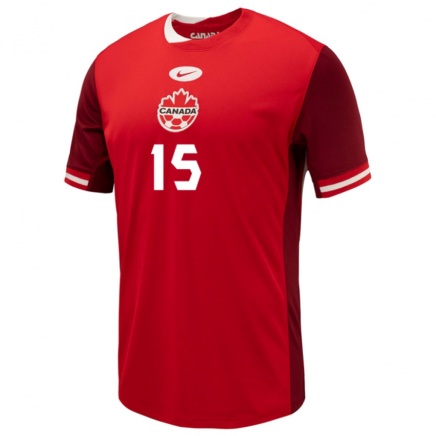 Kvinder Canada Nichelle Prince #15 Rød Hjemmebane Spillertrøjer 24-26 Trøje T-Shirt