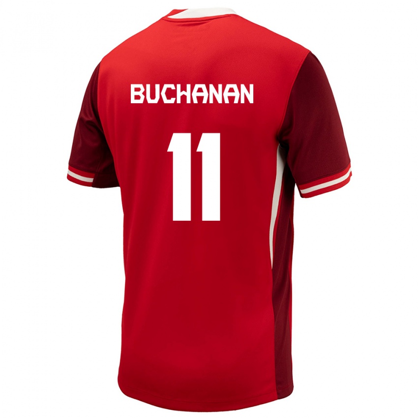 Kvinder Canada Tajon Buchanan #11 Rød Hjemmebane Spillertrøjer 24-26 Trøje T-Shirt