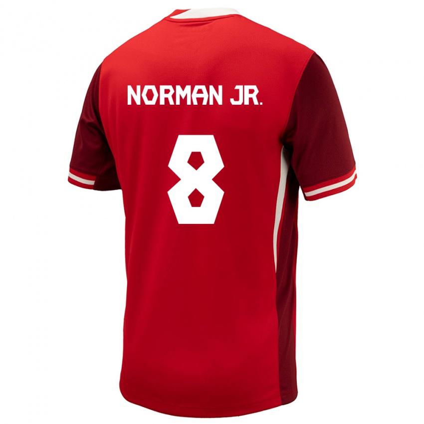 Kvinder Canada David Norman Jr. #8 Rød Hjemmebane Spillertrøjer 24-26 Trøje T-Shirt