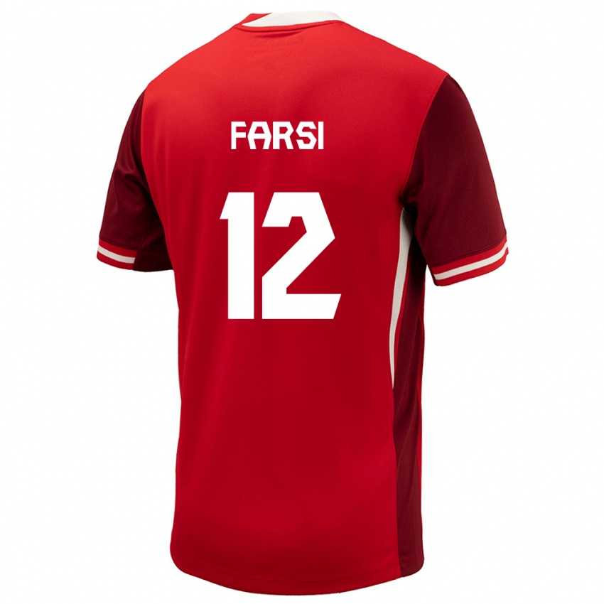 Kvinder Canada Mohamed Farsi #12 Rød Hjemmebane Spillertrøjer 24-26 Trøje T-Shirt