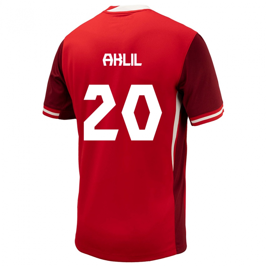 Kvinder Canada Lino Aklil #20 Rød Hjemmebane Spillertrøjer 24-26 Trøje T-Shirt