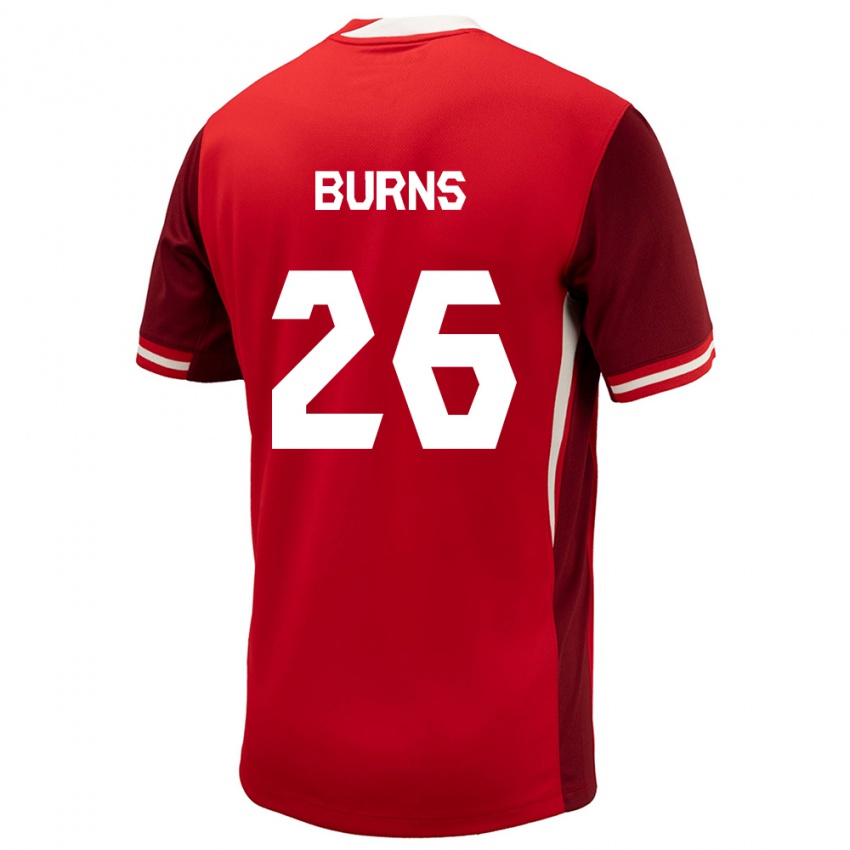 Kvinder Canada Zoe Burns #26 Rød Hjemmebane Spillertrøjer 24-26 Trøje T-Shirt