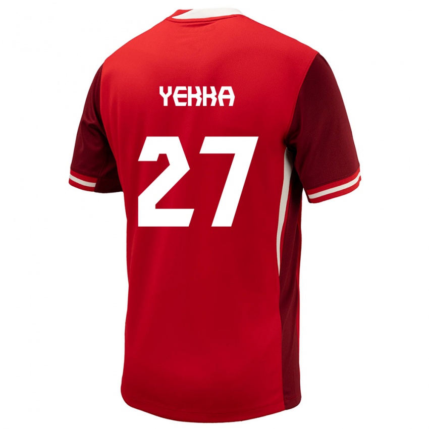 Kvinder Canada Sura Yekka #27 Rød Hjemmebane Spillertrøjer 24-26 Trøje T-Shirt