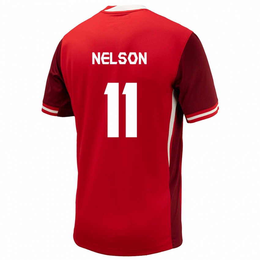 Kvinder Canada Jayden Nelson #11 Rød Hjemmebane Spillertrøjer 24-26 Trøje T-Shirt