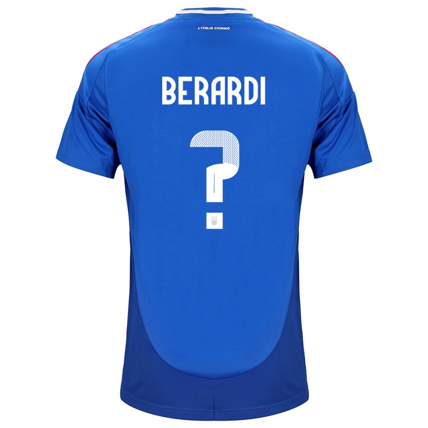 Kvinder Italien Domenico Berardi #0 Blå Hjemmebane Spillertrøjer 24-26 Trøje T-Shirt