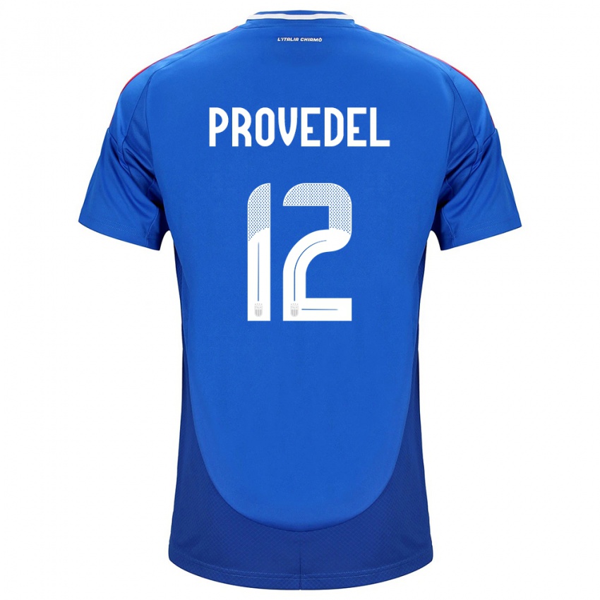 Kvinder Italien Ivan Provedel #12 Blå Hjemmebane Spillertrøjer 24-26 Trøje T-Shirt