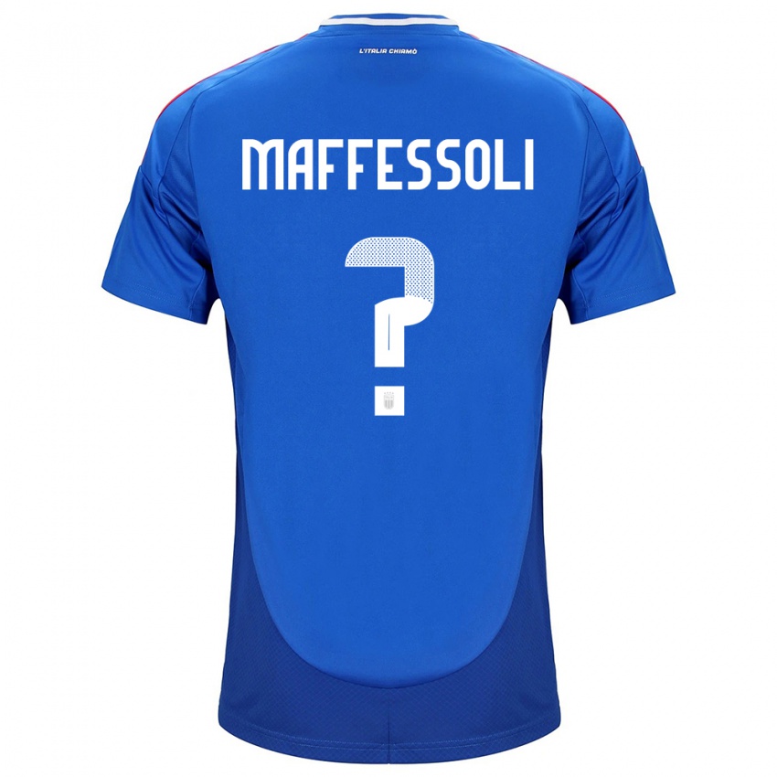 Kvinder Italien Manuel Maffessoli #0 Blå Hjemmebane Spillertrøjer 24-26 Trøje T-Shirt