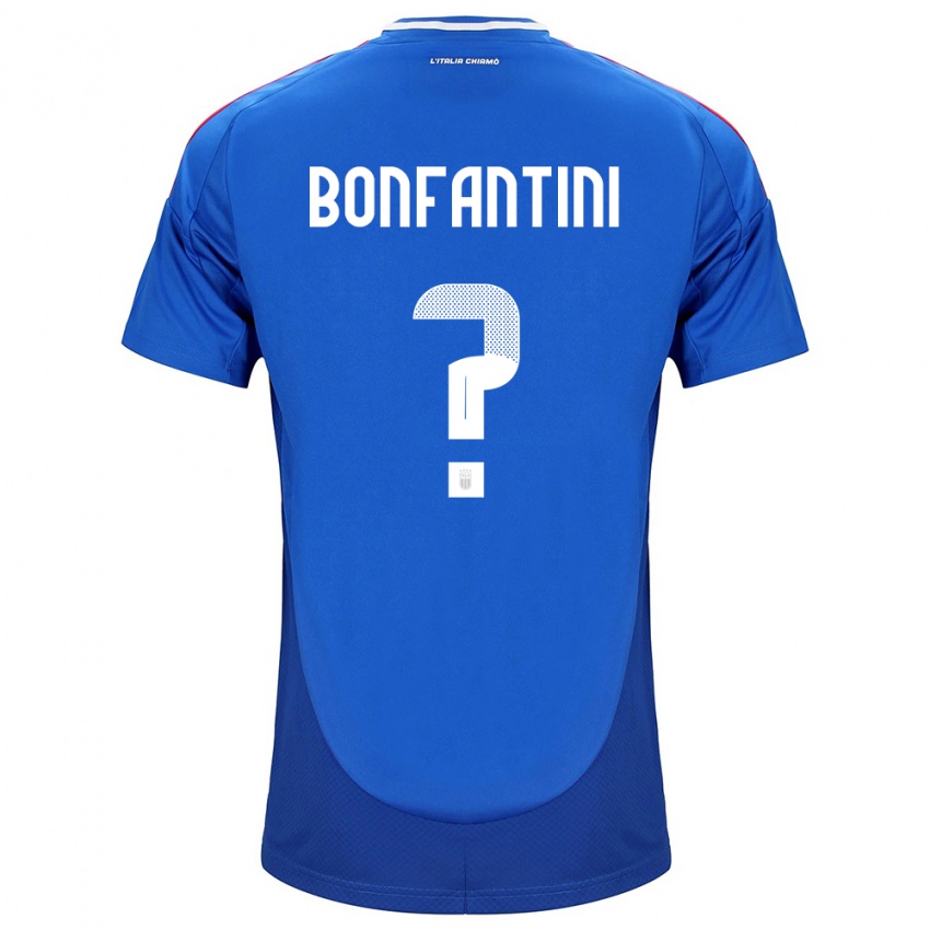 Kvinder Italien Agnese Bonfantini #0 Blå Hjemmebane Spillertrøjer 24-26 Trøje T-Shirt
