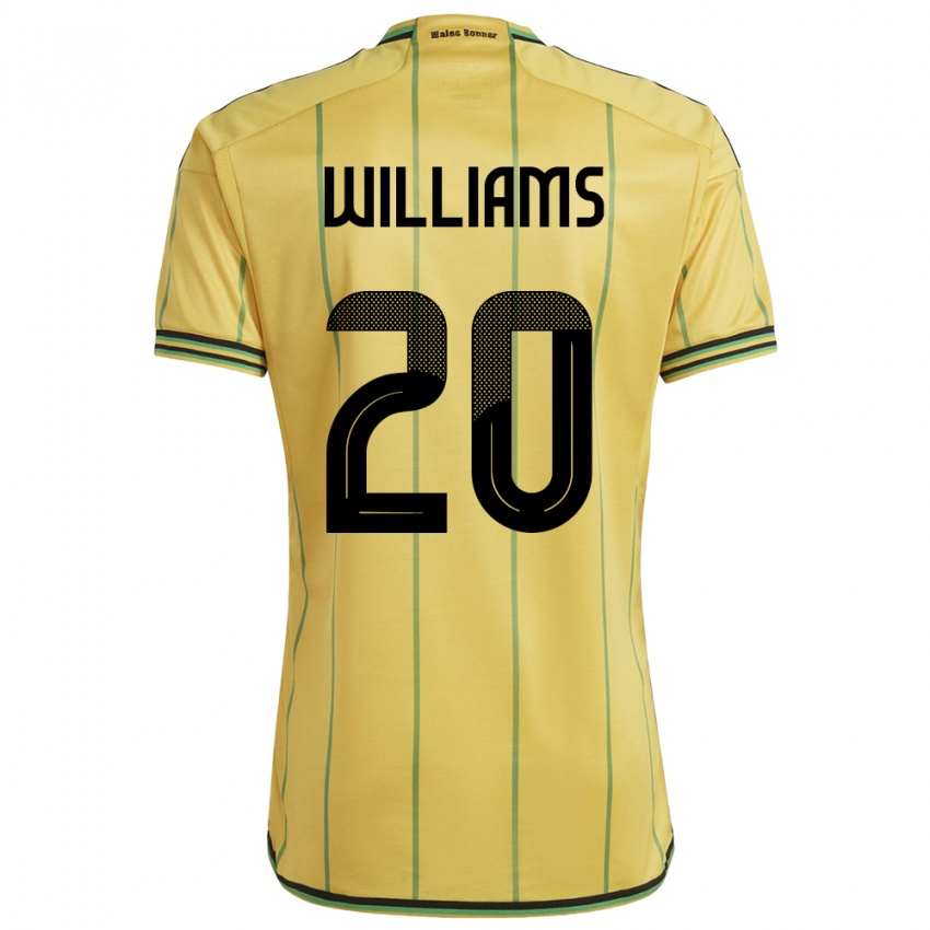 Kvinder Jamaica Victoria Williams #20 Gul Hjemmebane Spillertrøjer 24-26 Trøje T-Shirt