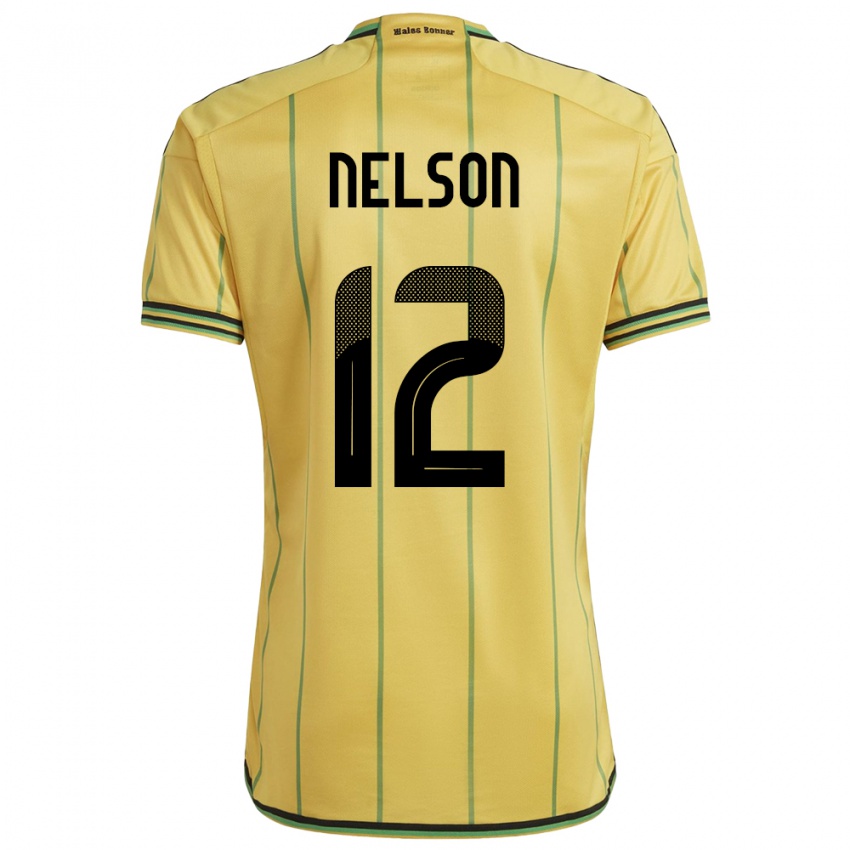 Kvinder Jamaica Tyiesha Nelson #12 Gul Hjemmebane Spillertrøjer 24-26 Trøje T-Shirt