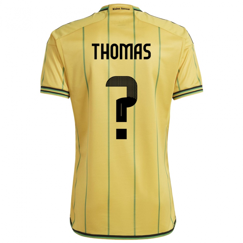 Kvinder Jamaica Kersha Thomas #0 Gul Hjemmebane Spillertrøjer 24-26 Trøje T-Shirt
